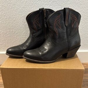 Ariat Black Ankle Booties Western Style